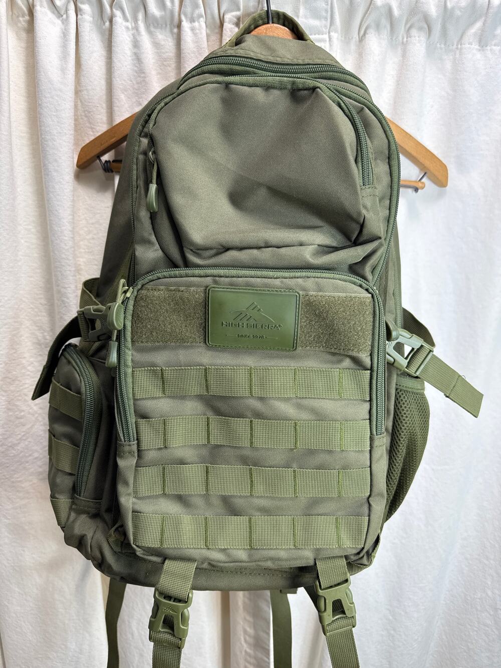 High Sierra Tactical Green Hiking Camping Backpack Knapsack 15" Computer Pack